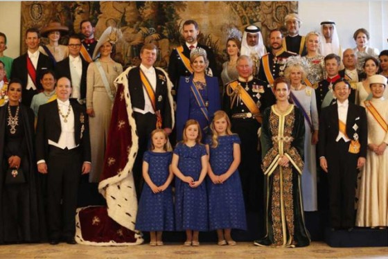The Dutch royal family and all the royal guests